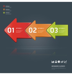Colorful arrow number options Banner template vector image