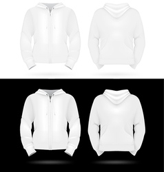 Plain training hooded jackets template vector image