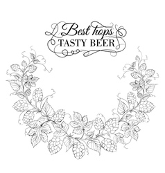 Hop garland on a white background vector image