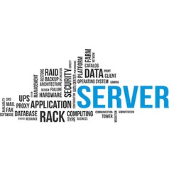 Word cloud server vector image