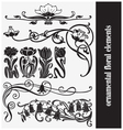 Ornamental floral elements vector image