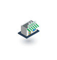 Pharmacy building isometric flat icon 3d vector image
