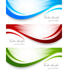 Set of wavy banners vector image