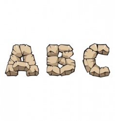 Stone alphabet abc vector image