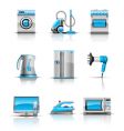 Set icon of household appliances vector image