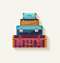 Mountain suitcases vector image