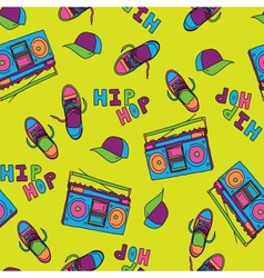 Hip hop music seamless pattern vector image