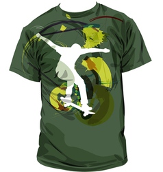Skater T-shirt vector image