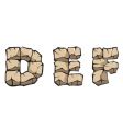 Stone alphabet def vector image