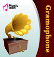 Music gramophone vector image