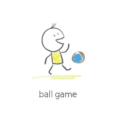 Man plays with the ball vector image