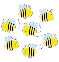 Buzzy bees vector image
