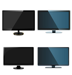 Flat Computer Monitor vector image