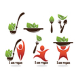 Collection of healthy eating vegetarian food vector image