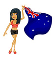 Woman with flag vector image