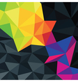 Dark triangles texture with color accent vector image