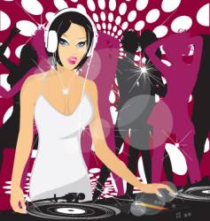 Dj princess vector image