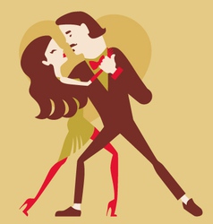 Man and woman dancing vector image