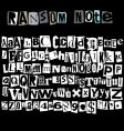 Ransom note vector image