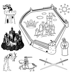 Medieval theme vector image