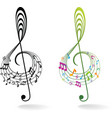 Background with Music Note vector image