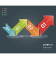 Colorful arrow number options Banner template vector image