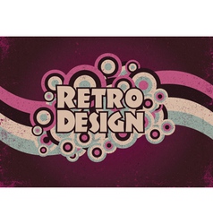 Retro poster vector image