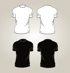 Tee-shirt outlines vector image