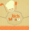Design of kids menu vector image