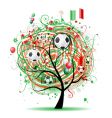 Football tree design Mexican flag vector image