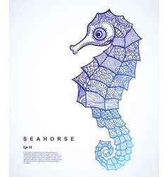 Tribal Seahorse vector image