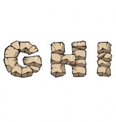 Stone Alphabet ghi vector image