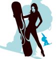Snowboarding is sexy vector image