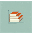 Vintage infographics Books vector image