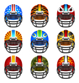 Football helmet set vector image