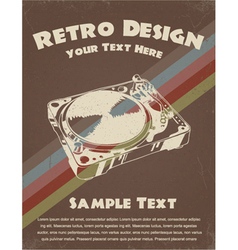 Retro music poster vector image