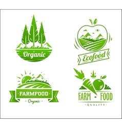 Farm food typography design on white background vector image