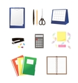 Stationery isolated on white vector image