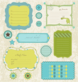 Baby scrapbook elements vector image