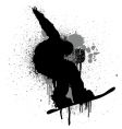 Stencil snowboarder vector image