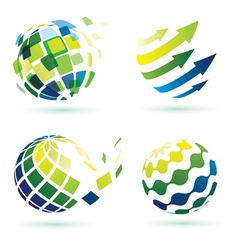 Abstract globe icons Abstract globe icons vector image