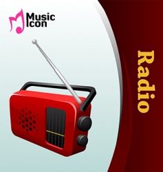 Music radio vector image