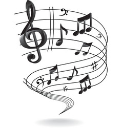 Background with music note vector image