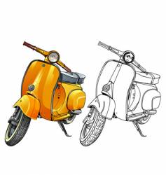 Old vespa vector image