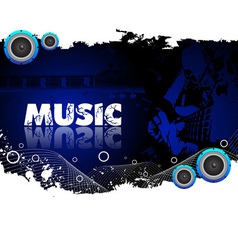 Abstract music background vector image