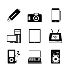 Mobile electronic icons vector image