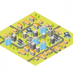 Isometric city vector image