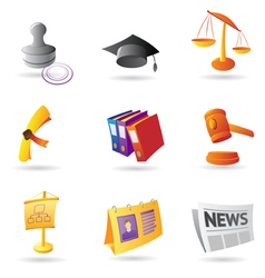Icons for business vector image