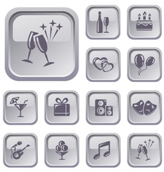Party buttons vector image