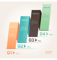 Modern origami style step up options banner vector image